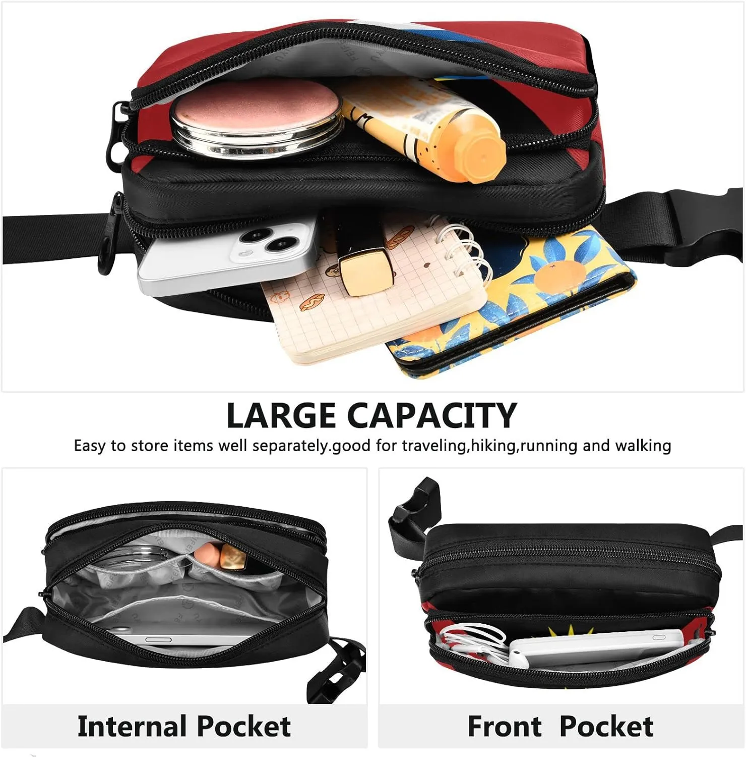 Antigua and Barbuda Flag Fanny Pack for Men Women,Crossbody Waist Bag Pack with Adjustable Strap Mini Belt Bag for Running Cycling