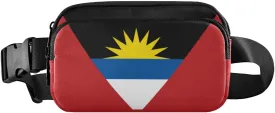 Antigua and Barbuda Flag Fanny Pack for Men Women,Crossbody Waist Bag Pack with Adjustable Strap Mini Belt Bag for Running Cycling