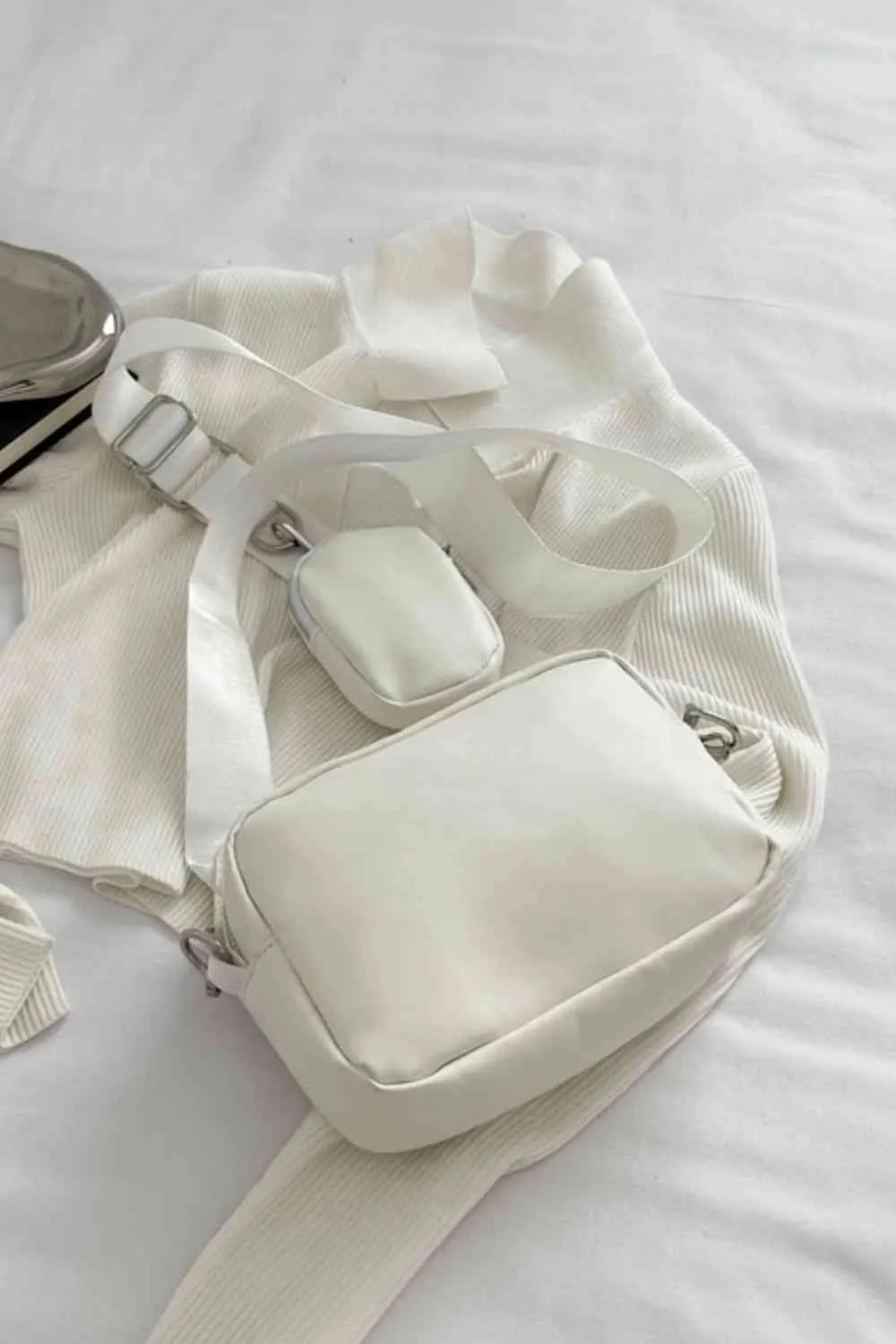 *APP EXCLUSIVE* Faux Leather Shoulder Bag with Small Purse