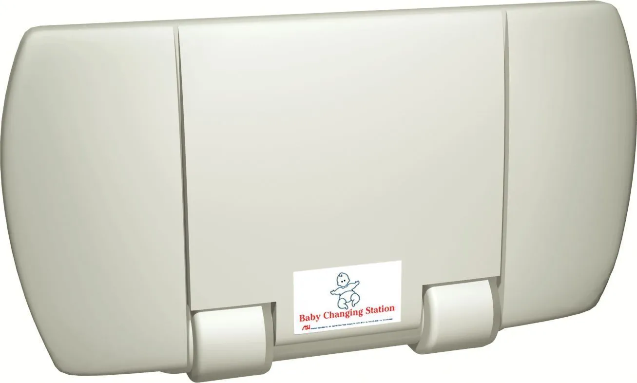 ASI 9012 Baby Changing Station - Horizontal, Surface Mounted