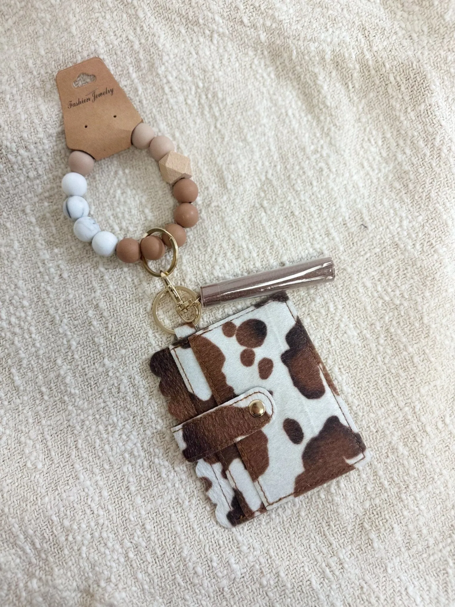 BB139X156 Silicone Beaded Stretch Bracelet Wristlet ID Holder