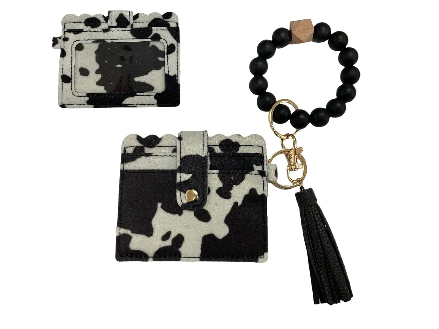 BB139X156 Silicone Beaded Stretch Bracelet Wristlet ID Holder