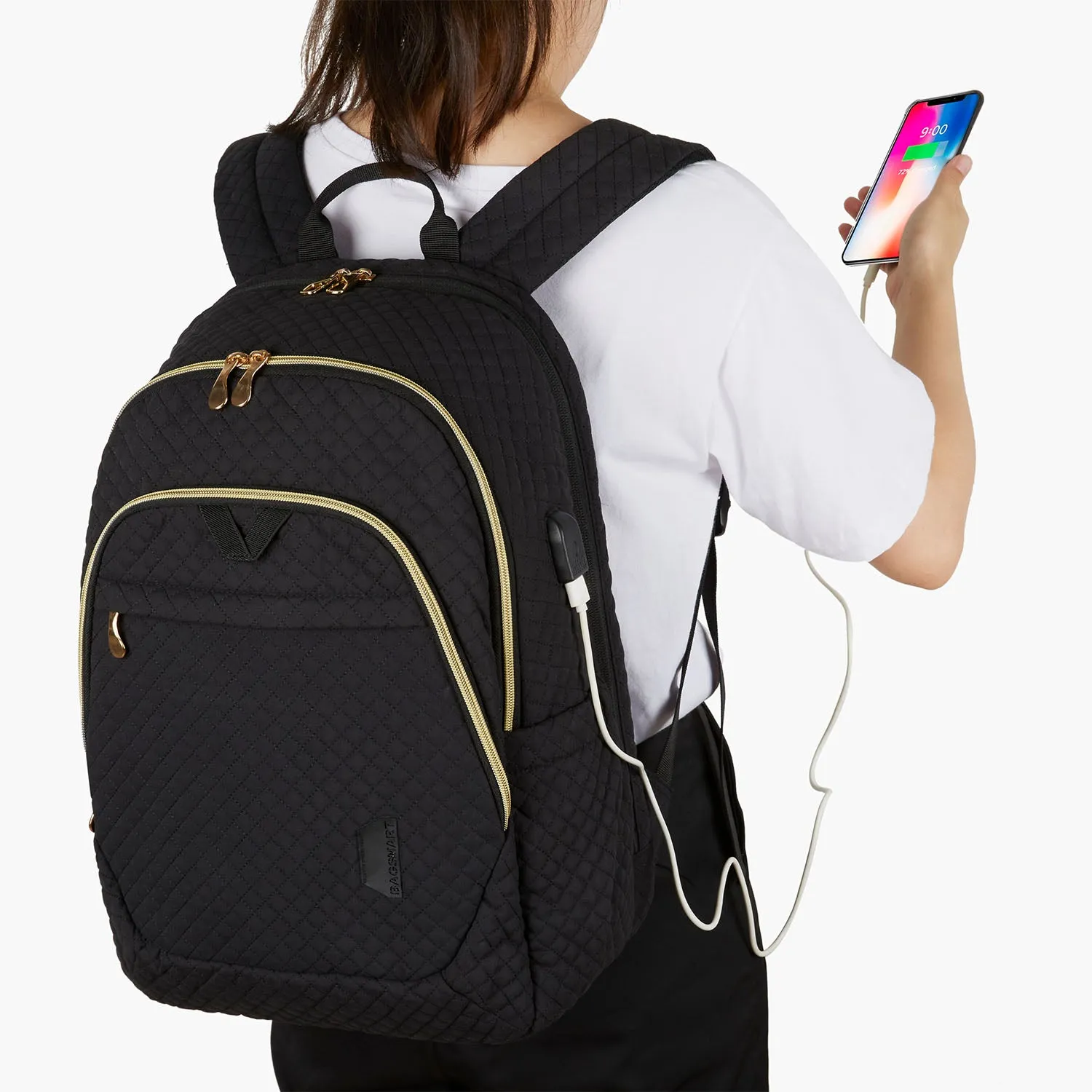 Bonchemin 15.6 inch Laptop Backpacks with USB Charging Port