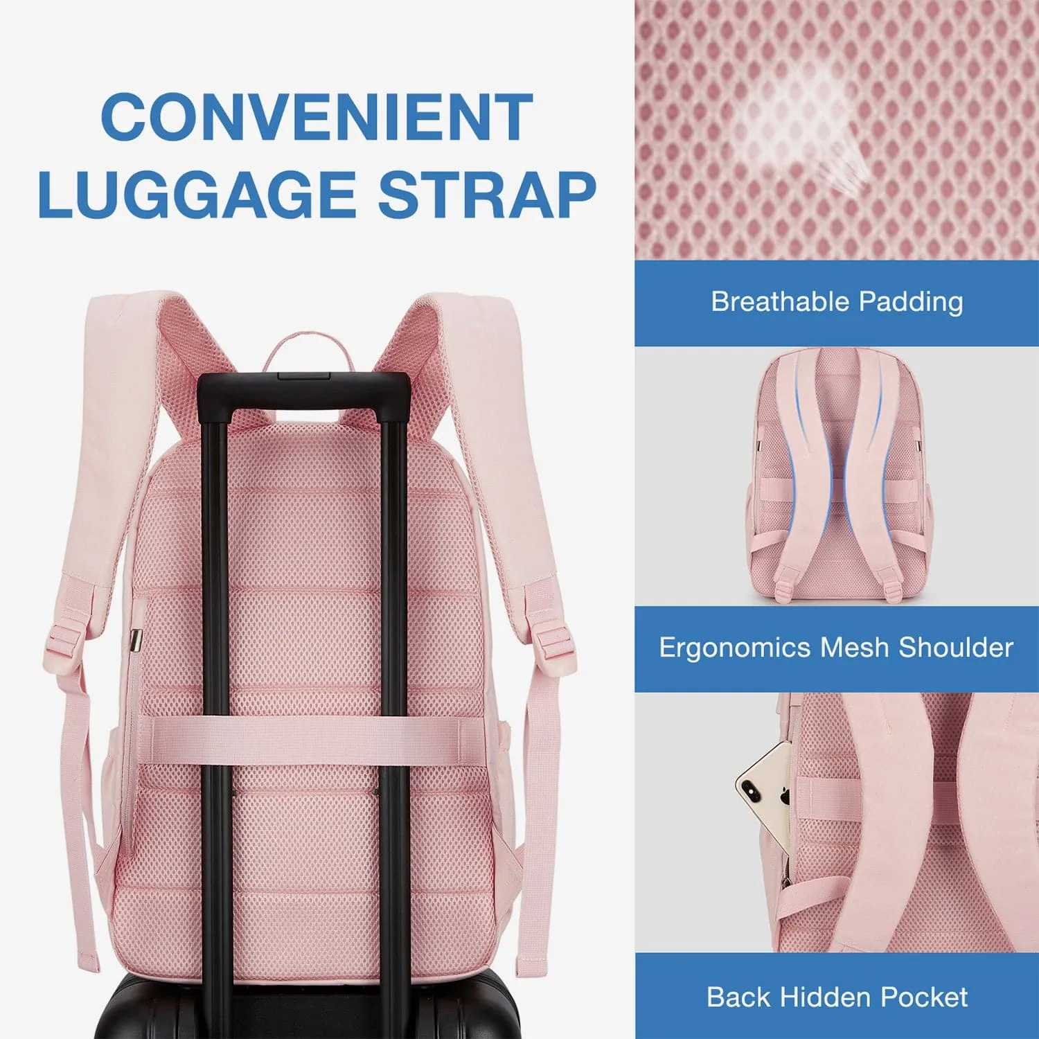 Bonchemin 15.6 inch Laptop Backpacks with USB Charging Port