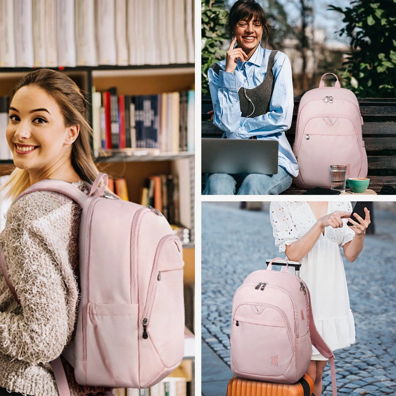Bonchemin 15.6 inch Laptop Backpacks with USB Charging Port