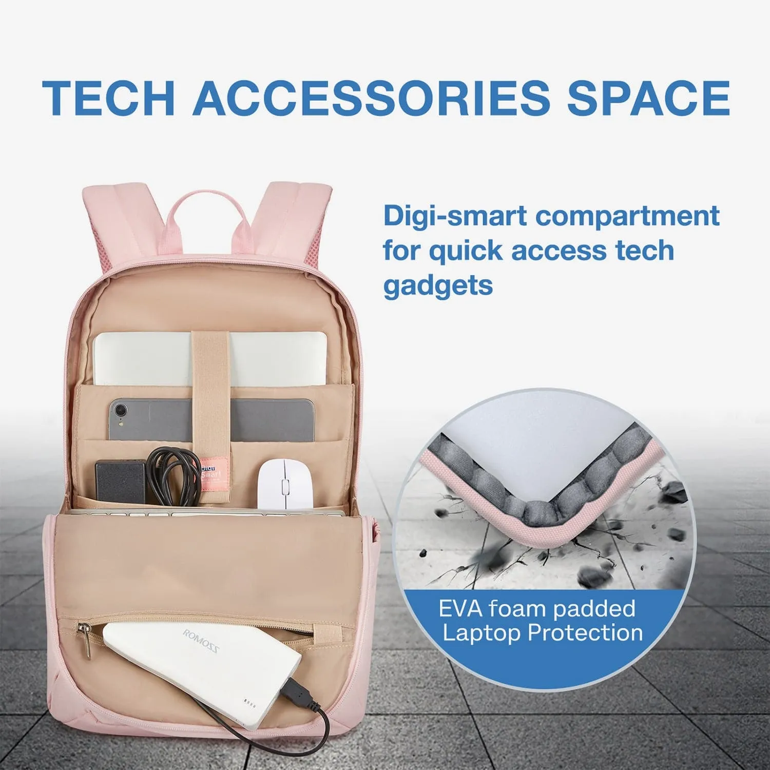 Bonchemin 15.6 inch Laptop Backpacks with USB Charging Port