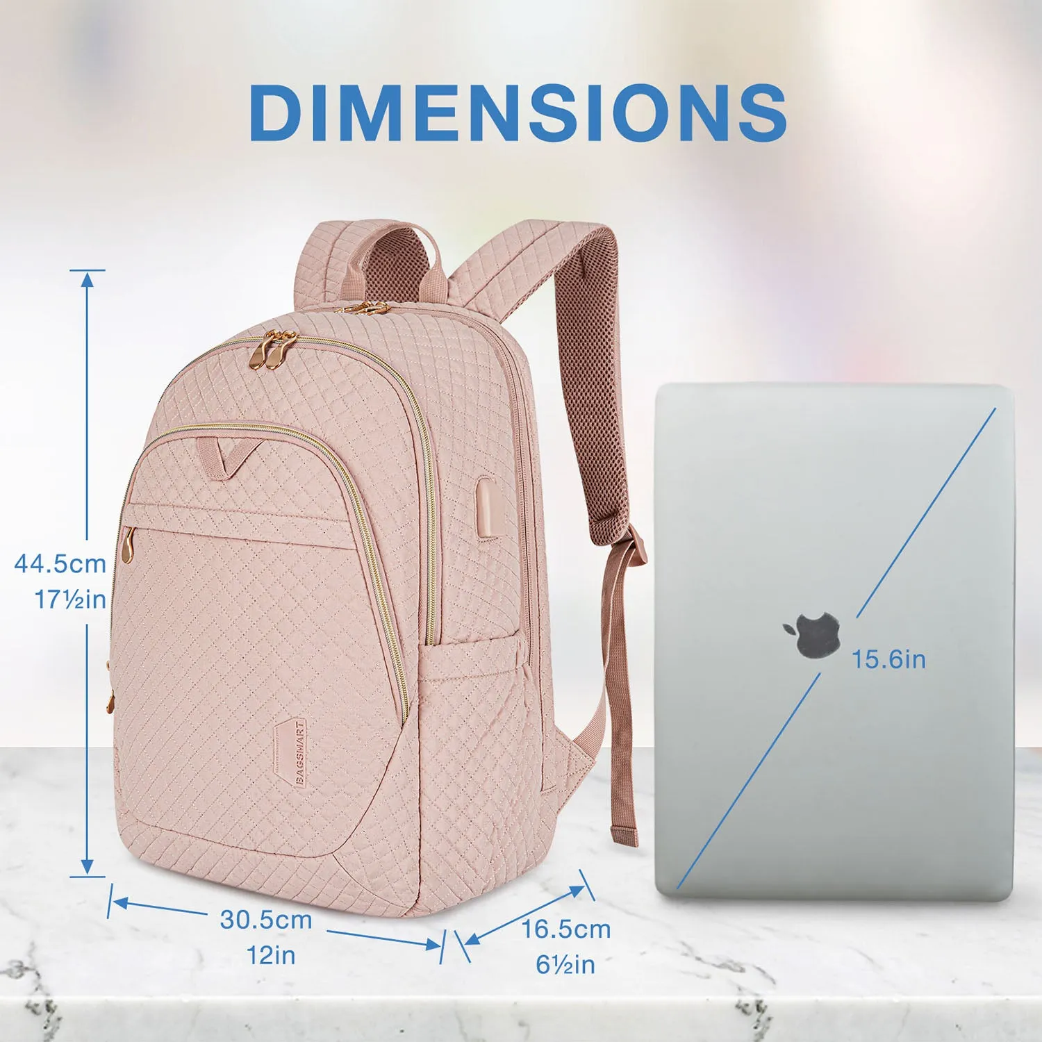 Bonchemin 15.6 inch Laptop Backpacks with USB Charging Port