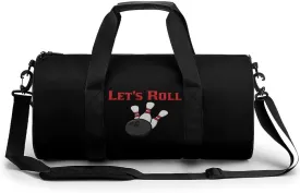 Bowling Let's Roll Gym Bag for Men Women Duffle Bags Travel Tote