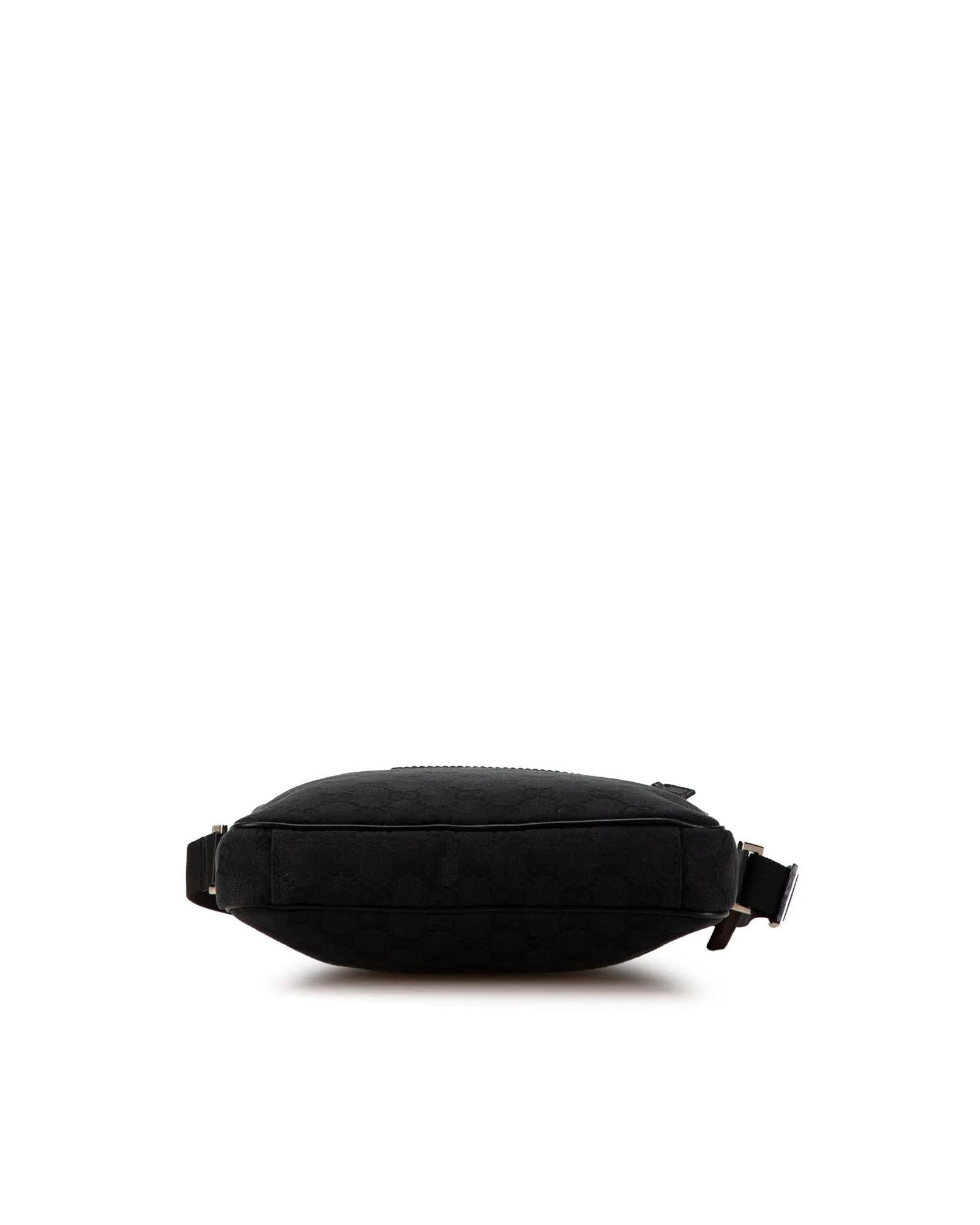 Canvas Crossbody Bag with Leather Trim and Adjustable Strap