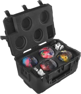 Case Club Heavy Duty Waterproof Bowling Ball Cases with Wheels and Extension Handle