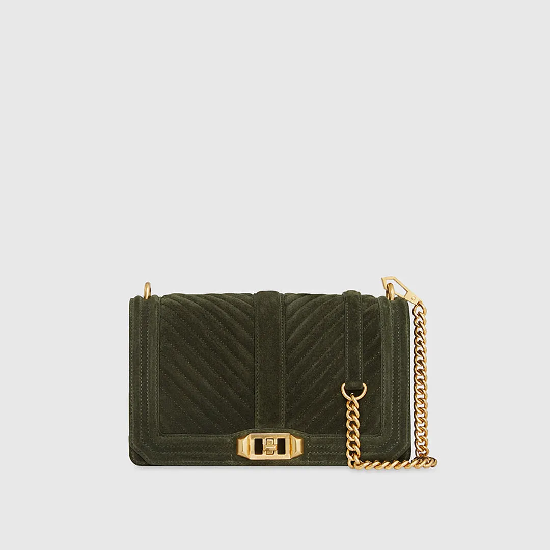 Chevron Quilted Love Crossbody