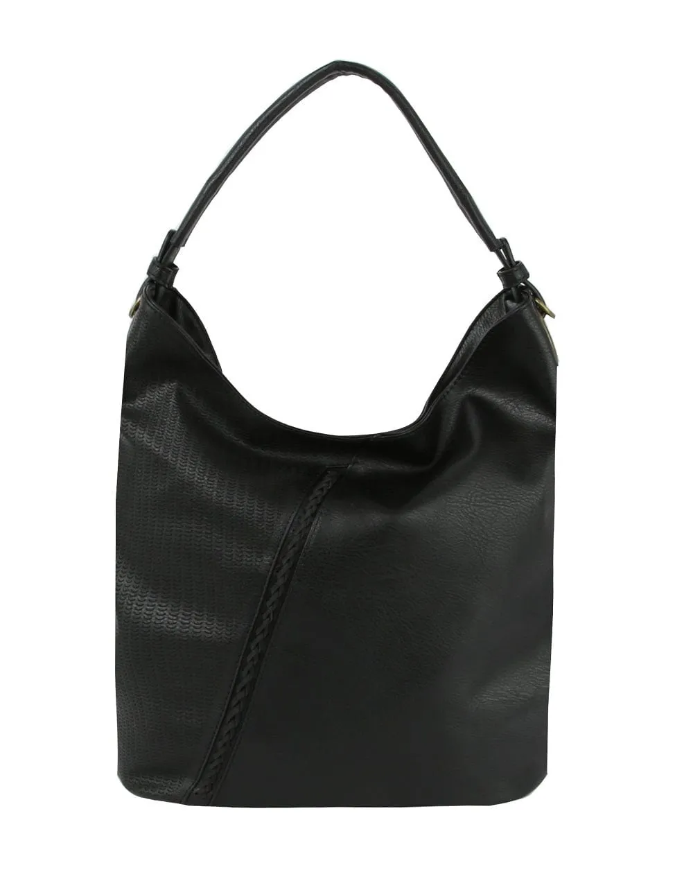CMS027 Laser Cut Braid Accent Hobo Bag