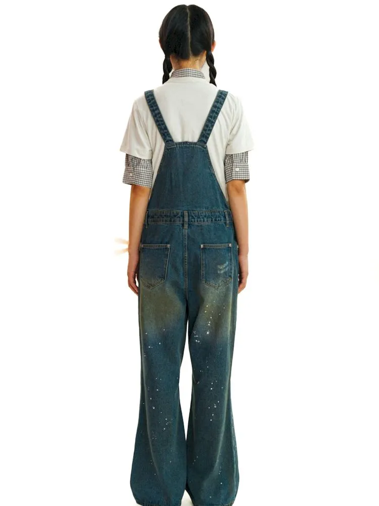 College style pockets backpack jeans【s0000008610】