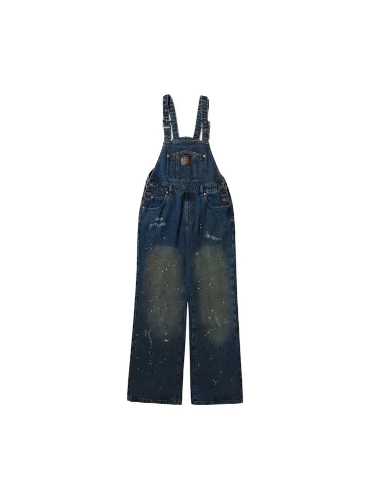 College style pockets backpack jeans【s0000008610】