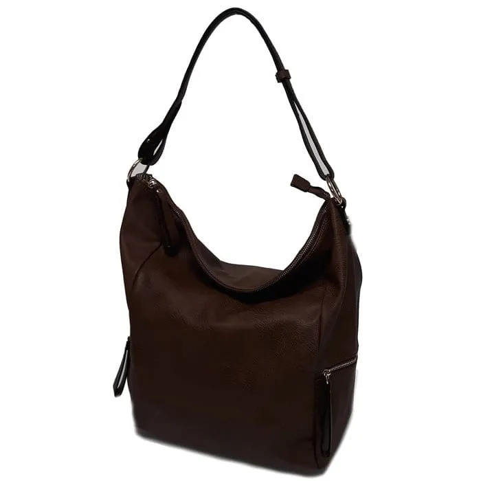 CP1019 Monogrammable Soft Leather Large Hobo Tote