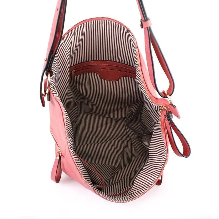 CP1019 Monogrammable Soft Leather Large Hobo Tote
