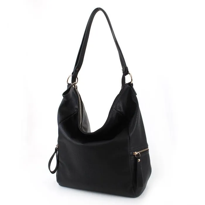 CP1019 Monogrammable Soft Leather Large Hobo Tote