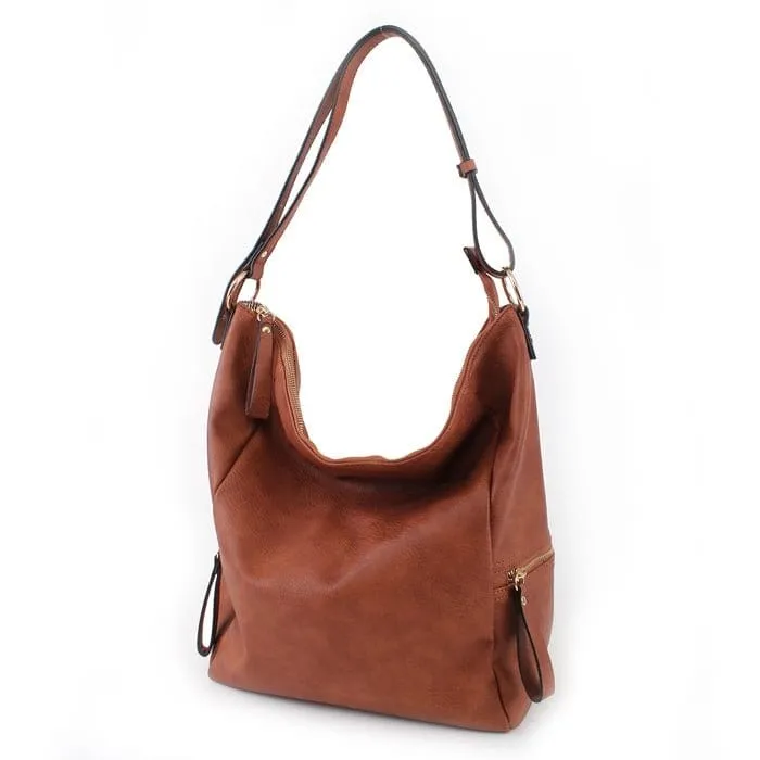 CP1019 Monogrammable Soft Leather Large Hobo Tote