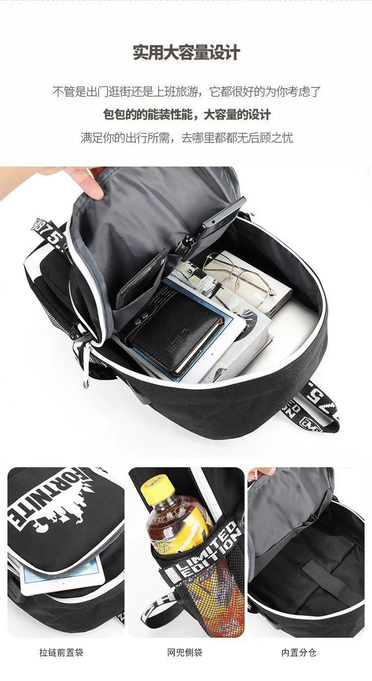 deanwangkt Cross-Border  New USB Backpack College and Middle School Student Backpack Student Schoolbag