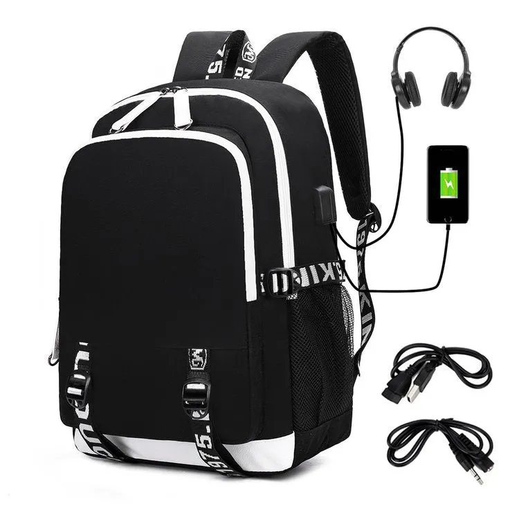 deanwangkt Cross-Border  New USB Backpack College and Middle School Student Backpack Student Schoolbag