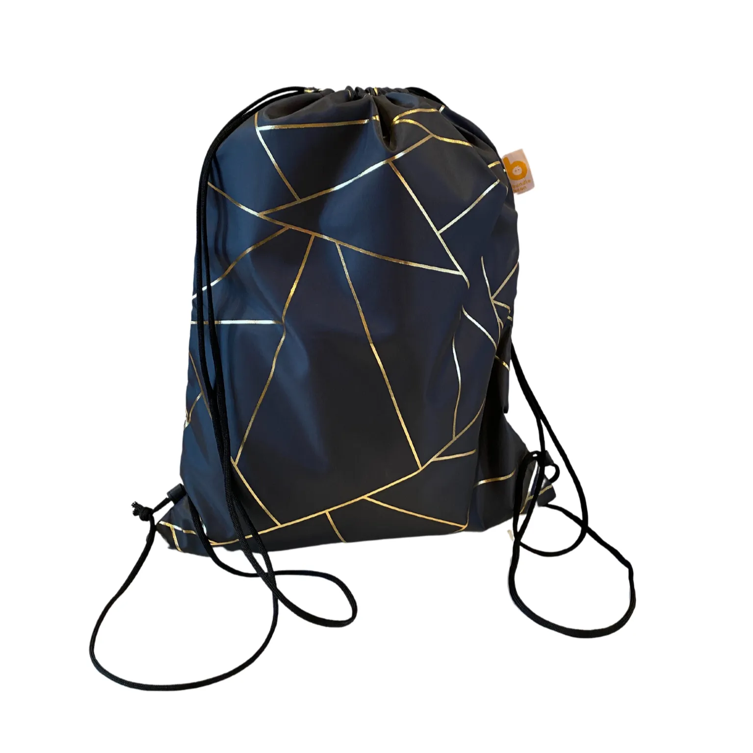 Drawstring Bag - GOLD GEOMETRIC