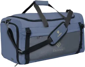 Eackrola Extra Large Sports Gym Bag, Travel Duffel bag with Wet Pocket & Shoes Compartment for men women, 85L, Lightweight Haze Blue