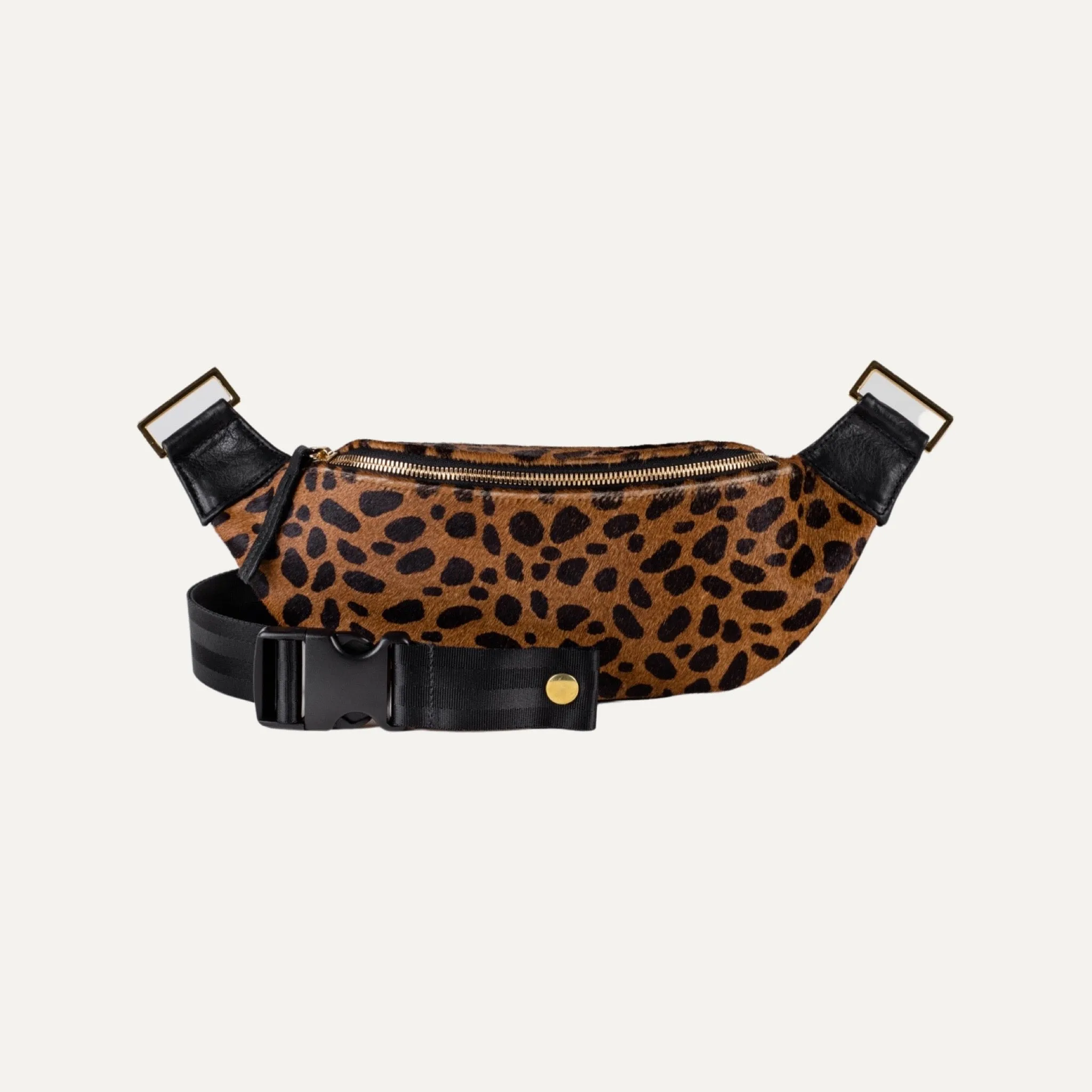 Fanny Pack   Crossbody Bag |  Black   Brown Cheetah