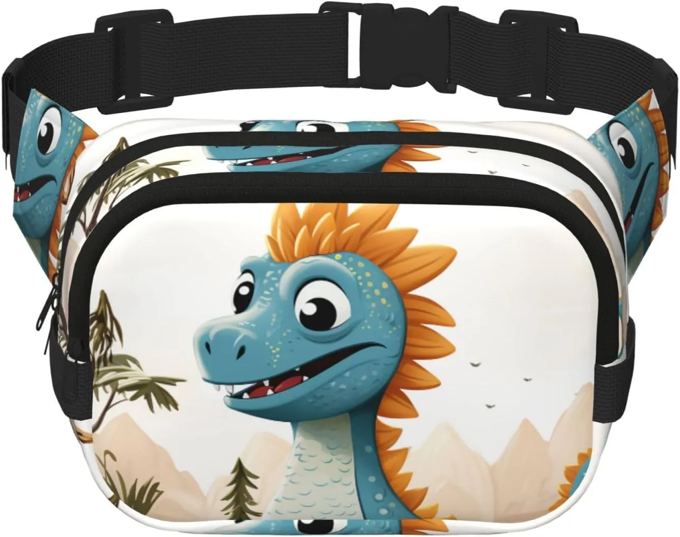 Fanny Pack For Women Men Waterproof Adjustable Belt Bags Waist Pack Fashion Crossbody Bags Cartoon Dinosaur Kids Bum Bag For Running Workout Hiking Traveling