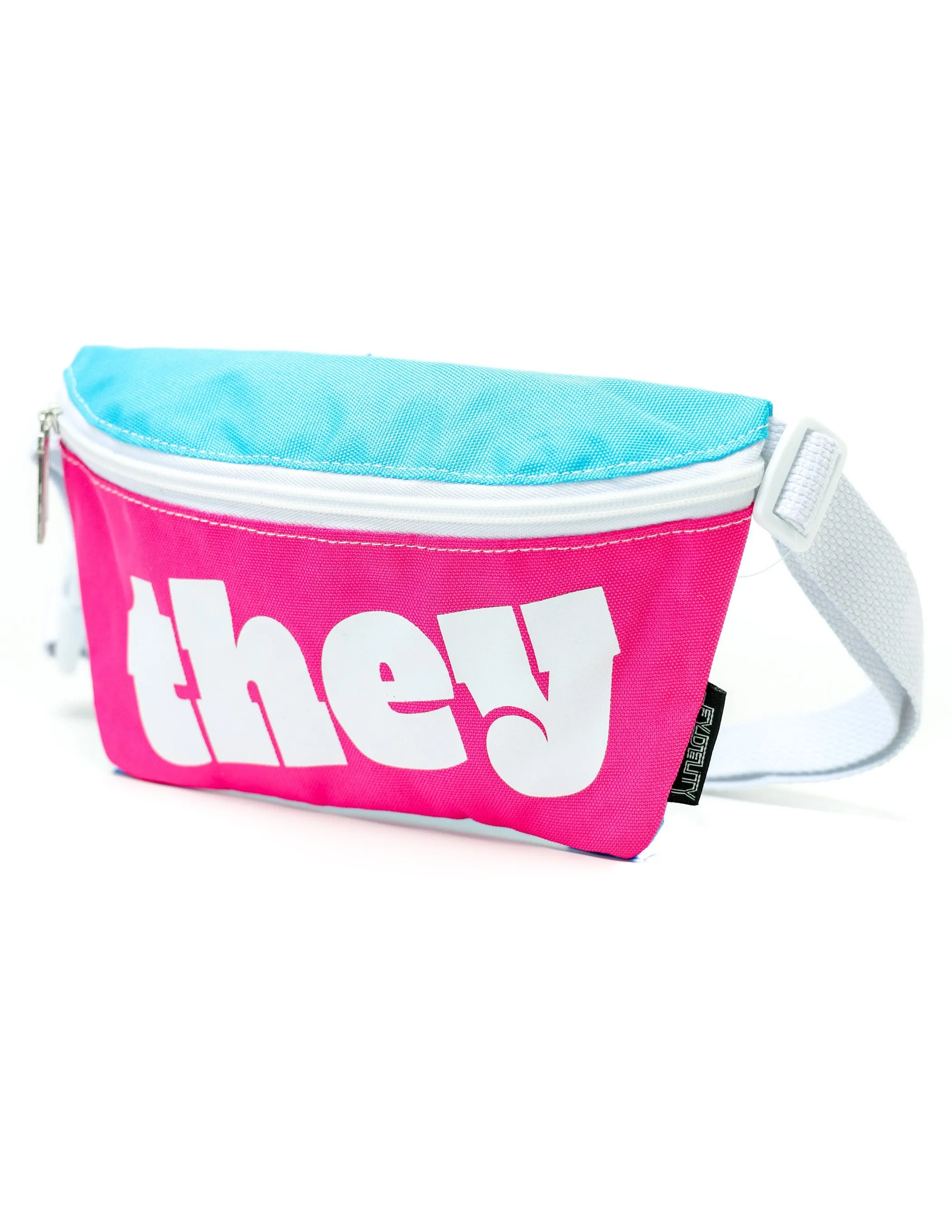Fanny Pack | Slim |WERDS They |Pink & Blue