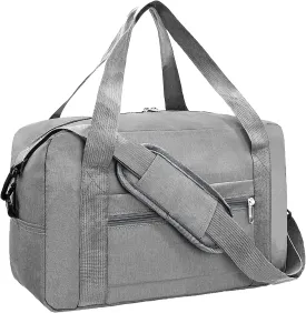 Foldable Carry on Luggage Bag 22x14x9 Personal Item Bag for Airplanes Travel Duffel Bag for Women and Men (40L, Dark Grey)