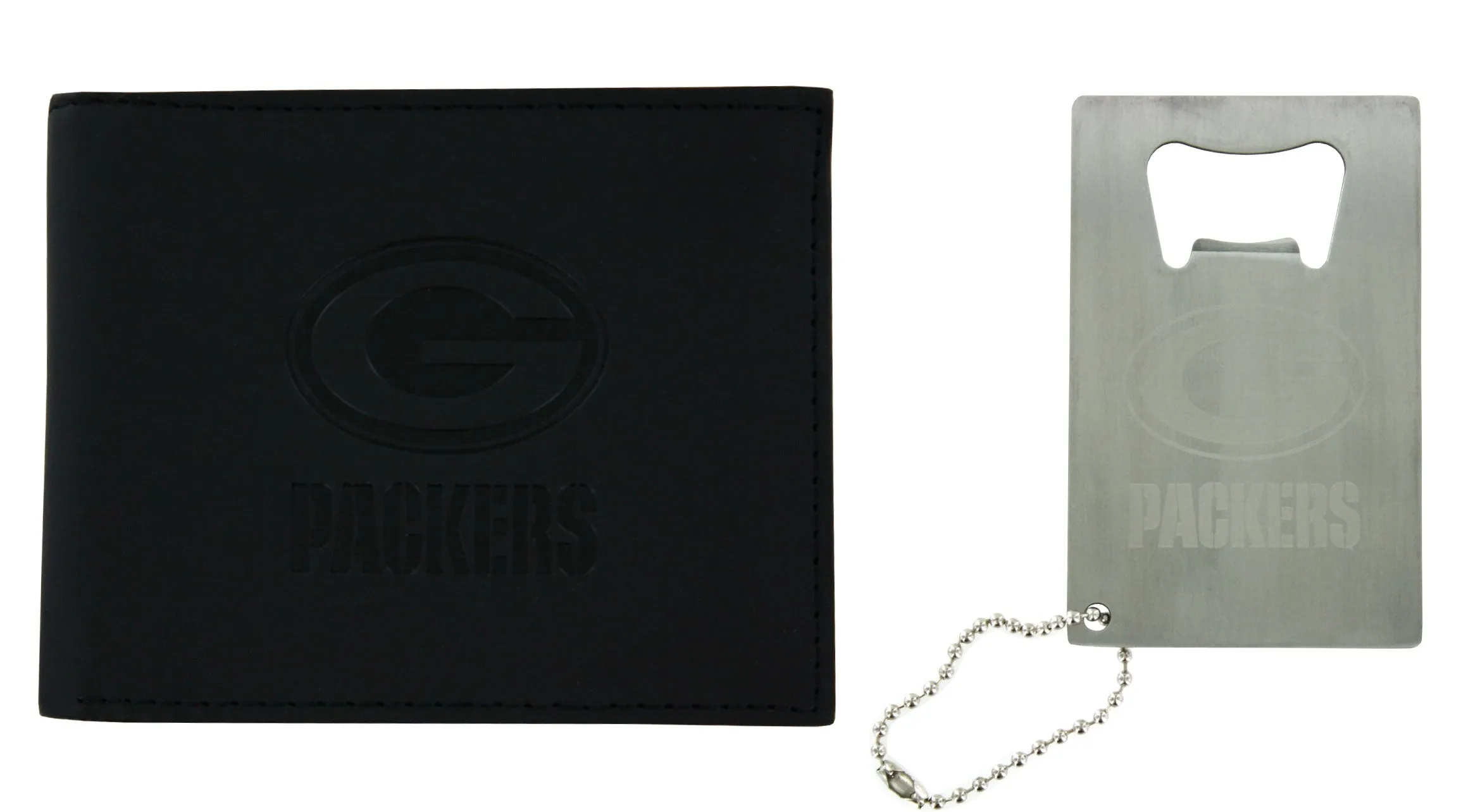 Green Bay Packers Wallet Gift Set, Bi-Fold Wallet w/ Key Chain