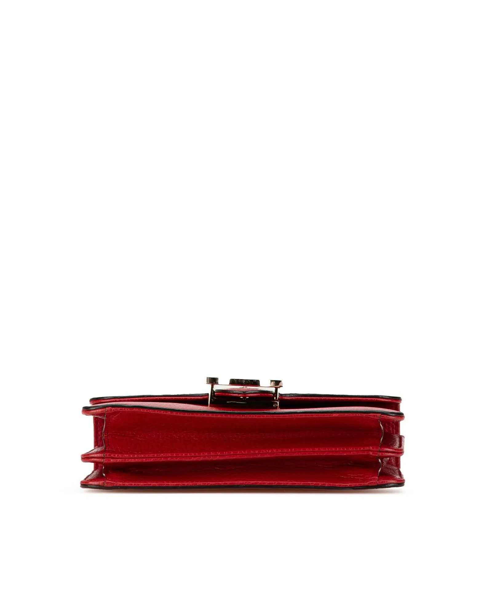 Gucci GG Marmont 20 Small Chain Bag in Red Leather