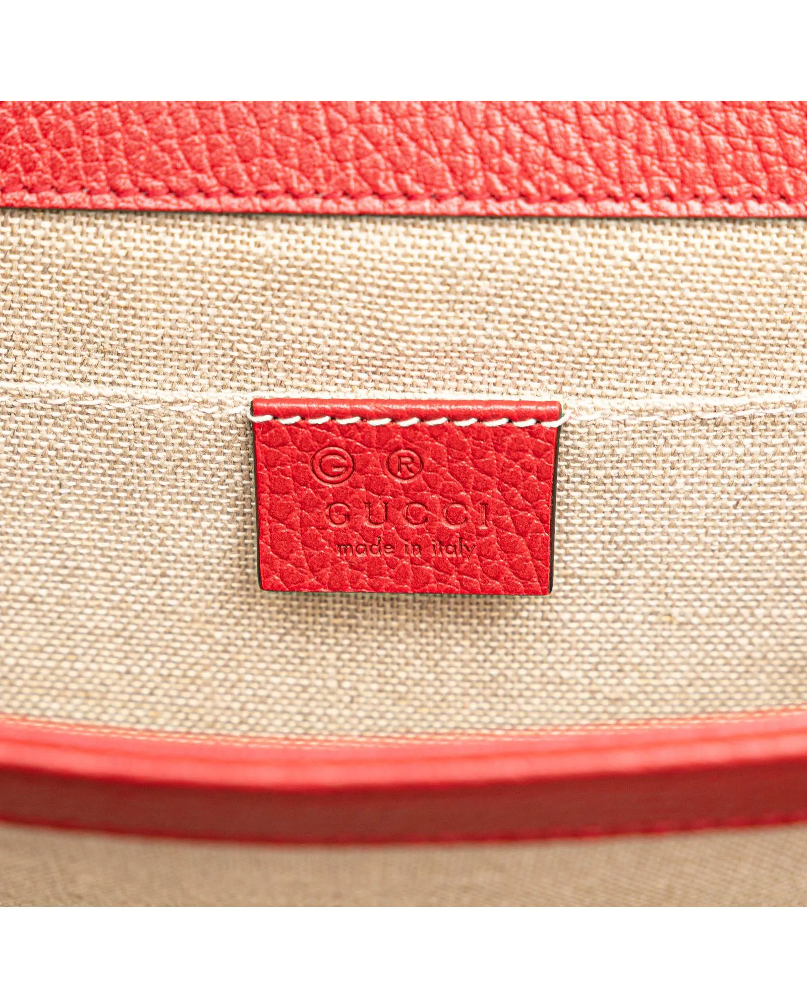 Gucci GG Marmont 20 Small Chain Bag in Red Leather