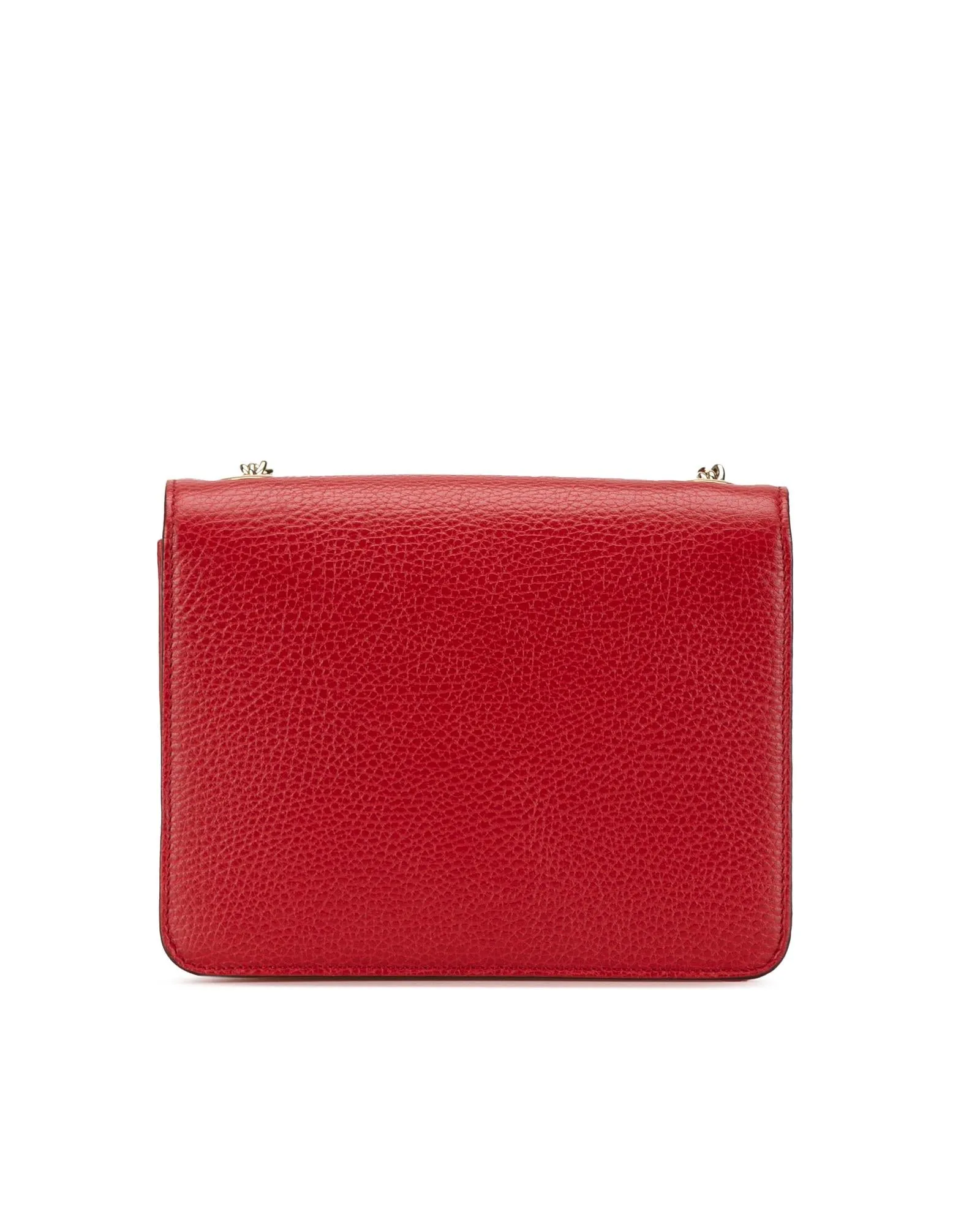 Gucci GG Marmont 20 Small Chain Bag in Red Leather