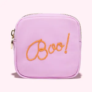 Hand Embroidered Boo Mini Pouch