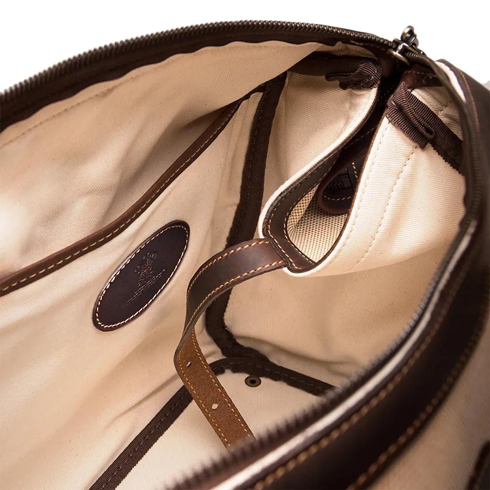 Ivory and Havana Brown Overnight Bag
