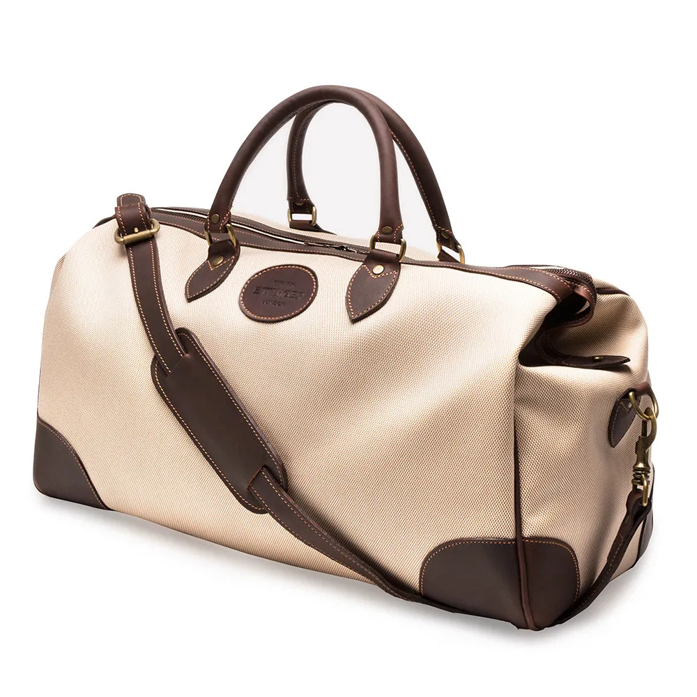 Ivory and Havana Brown Overnight Bag