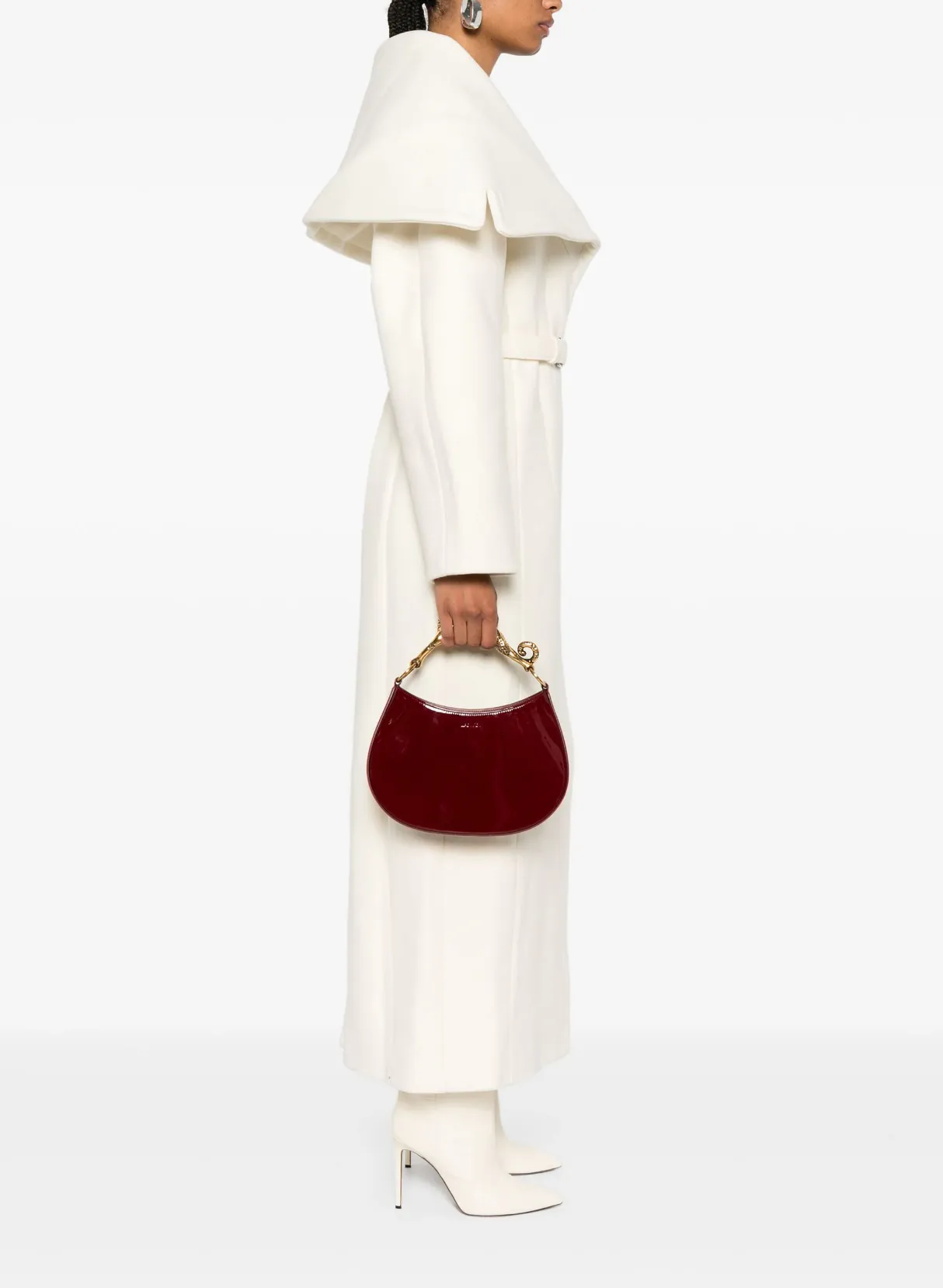 LANVIN HOBO BAG CAT HANDLE BORDEAUX