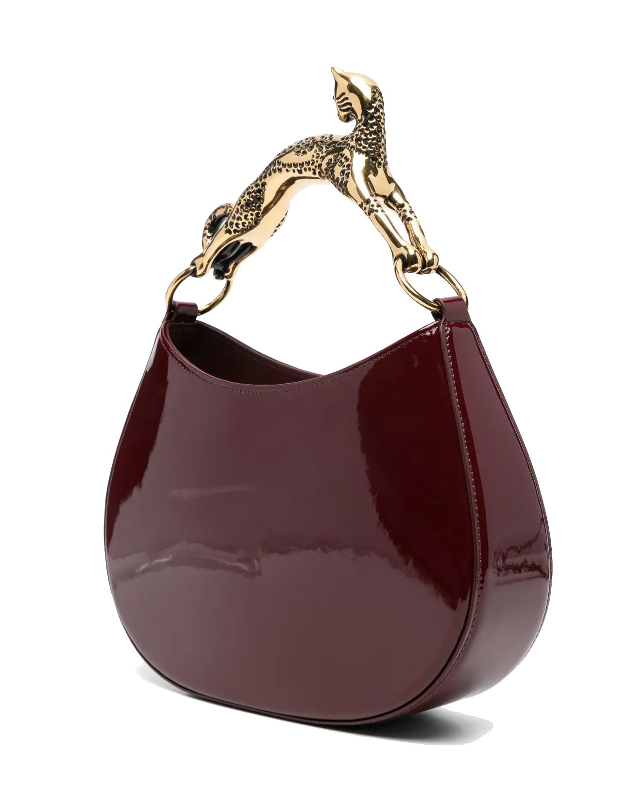 LANVIN HOBO BAG CAT HANDLE BORDEAUX