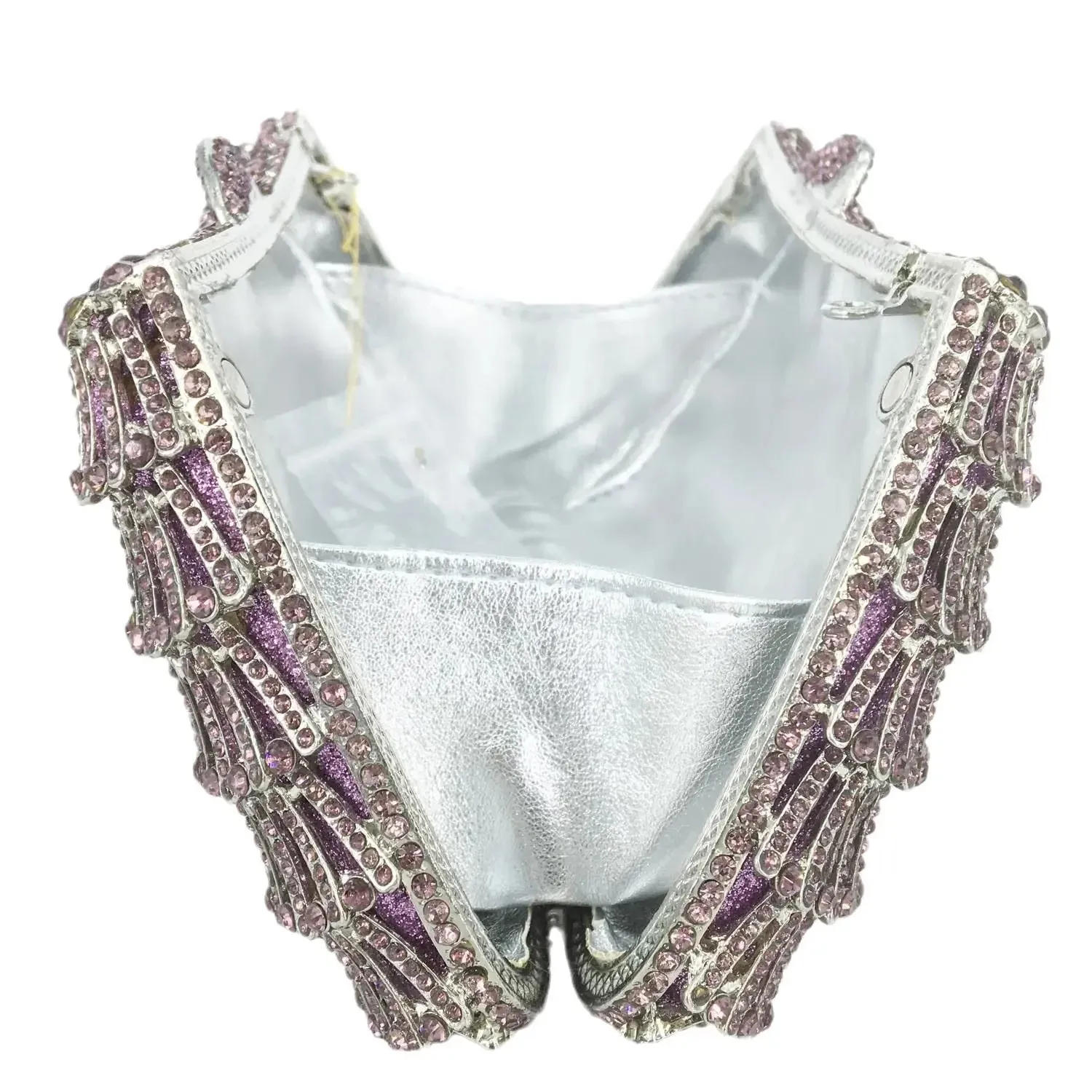 Light Purple Crystal Clutch Evening Bag Party Purse