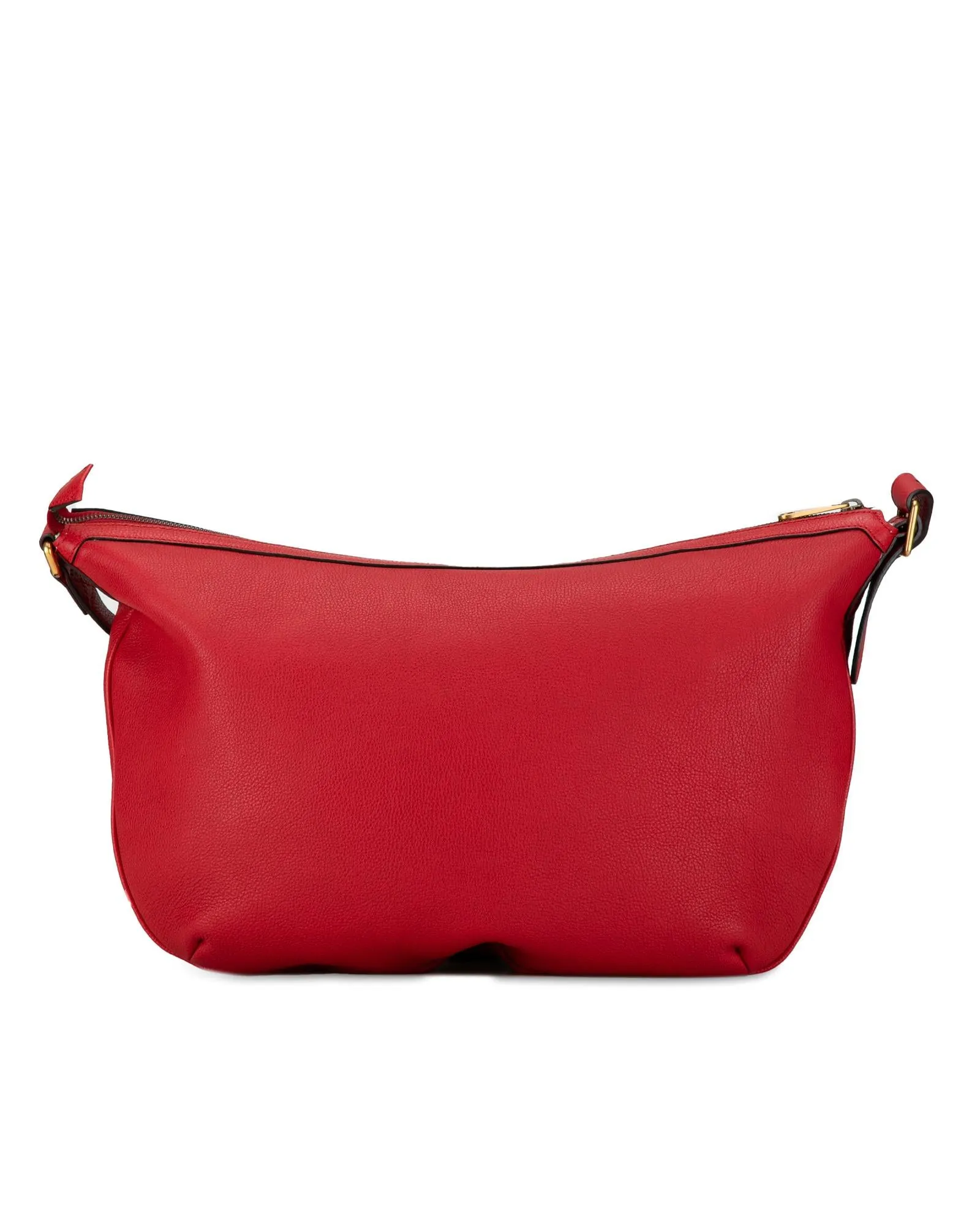 Logo Half Moon Hobo Bag with Leather Strap and Interior Zip Pocket