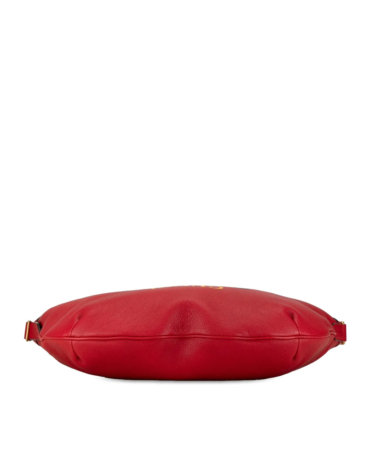 Logo Half Moon Hobo Bag with Leather Strap and Interior Zip Pocket