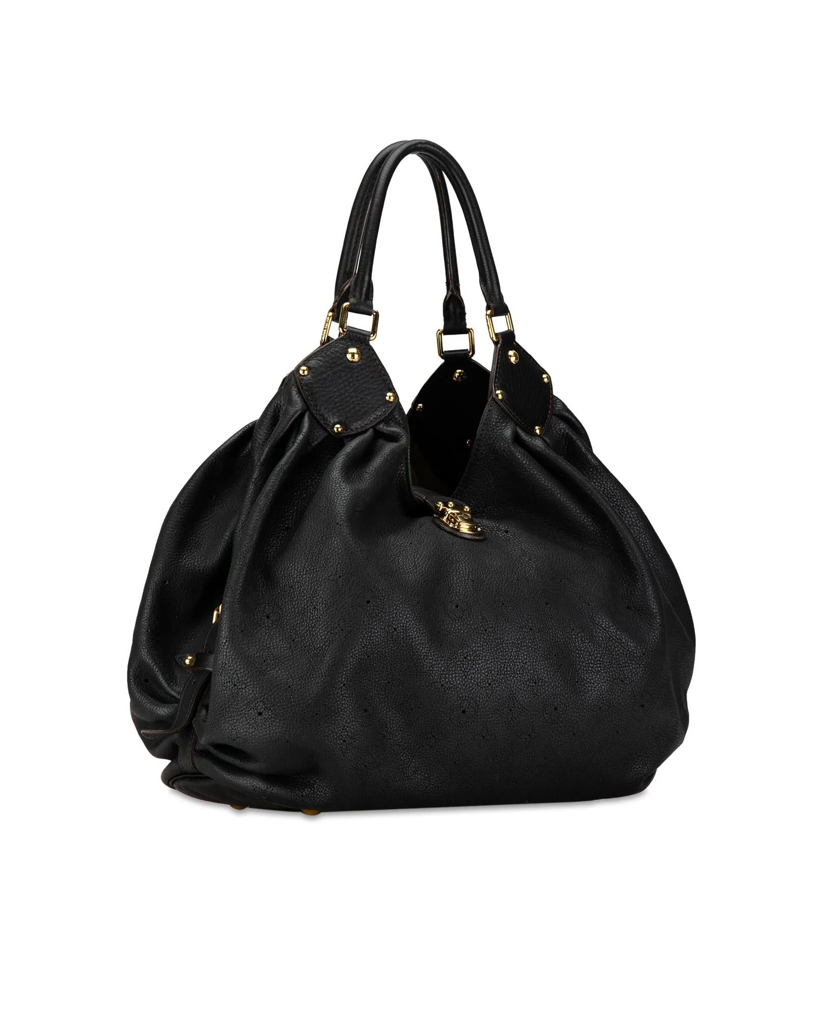Louis Vuitton Beverly MM Black Leather Hobo Bag