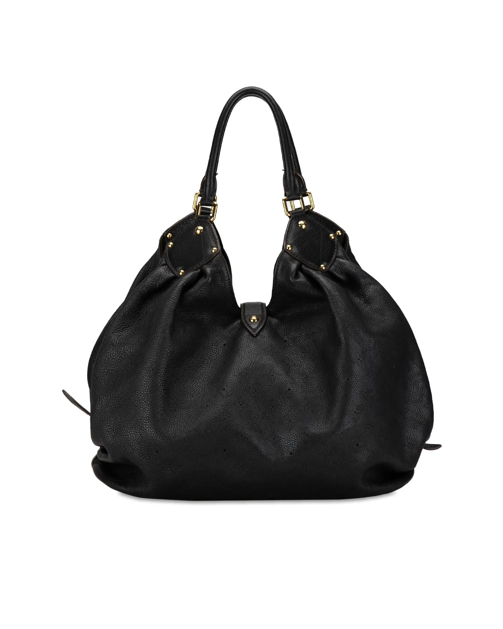 Louis Vuitton Beverly MM Black Leather Hobo Bag