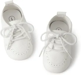 Meckior Infant Baby Boys Girls Classic PU Leather Wedding Loafers Brogue Toddler Oxford Dress Shoes First Steps Walking Flat Lazy Crib Shoe