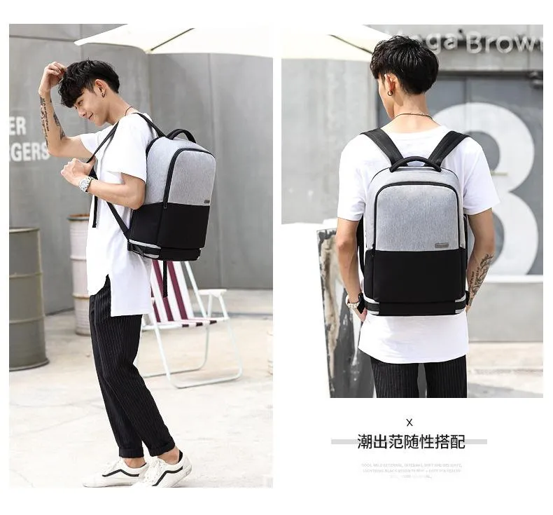 Men's outdoor business waterproof and wear-resistant computer backpack