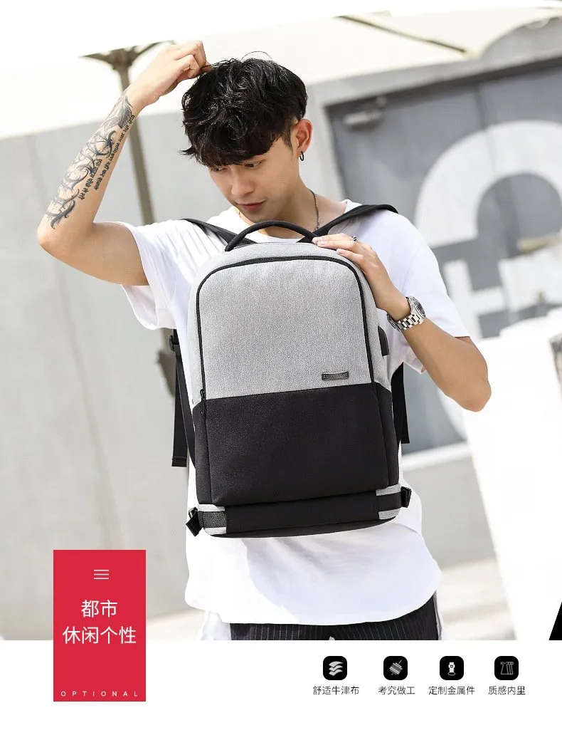 Men's outdoor business waterproof and wear-resistant computer backpack
