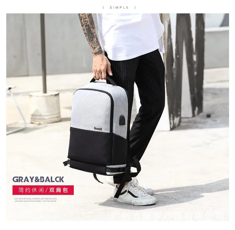 Men's outdoor business waterproof and wear-resistant computer backpack