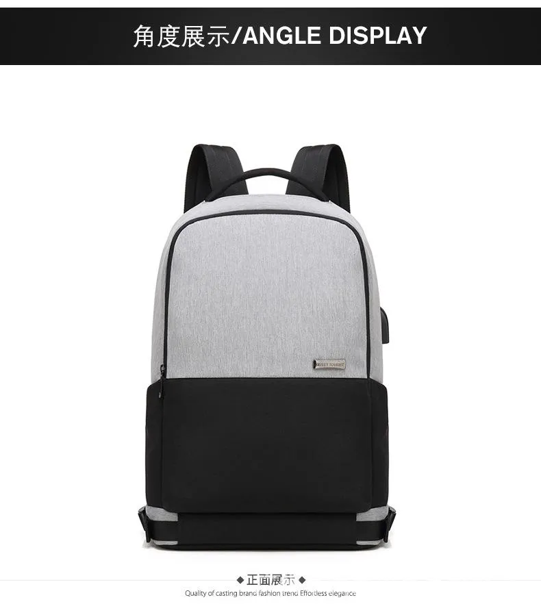 Men's outdoor business waterproof and wear-resistant computer backpack