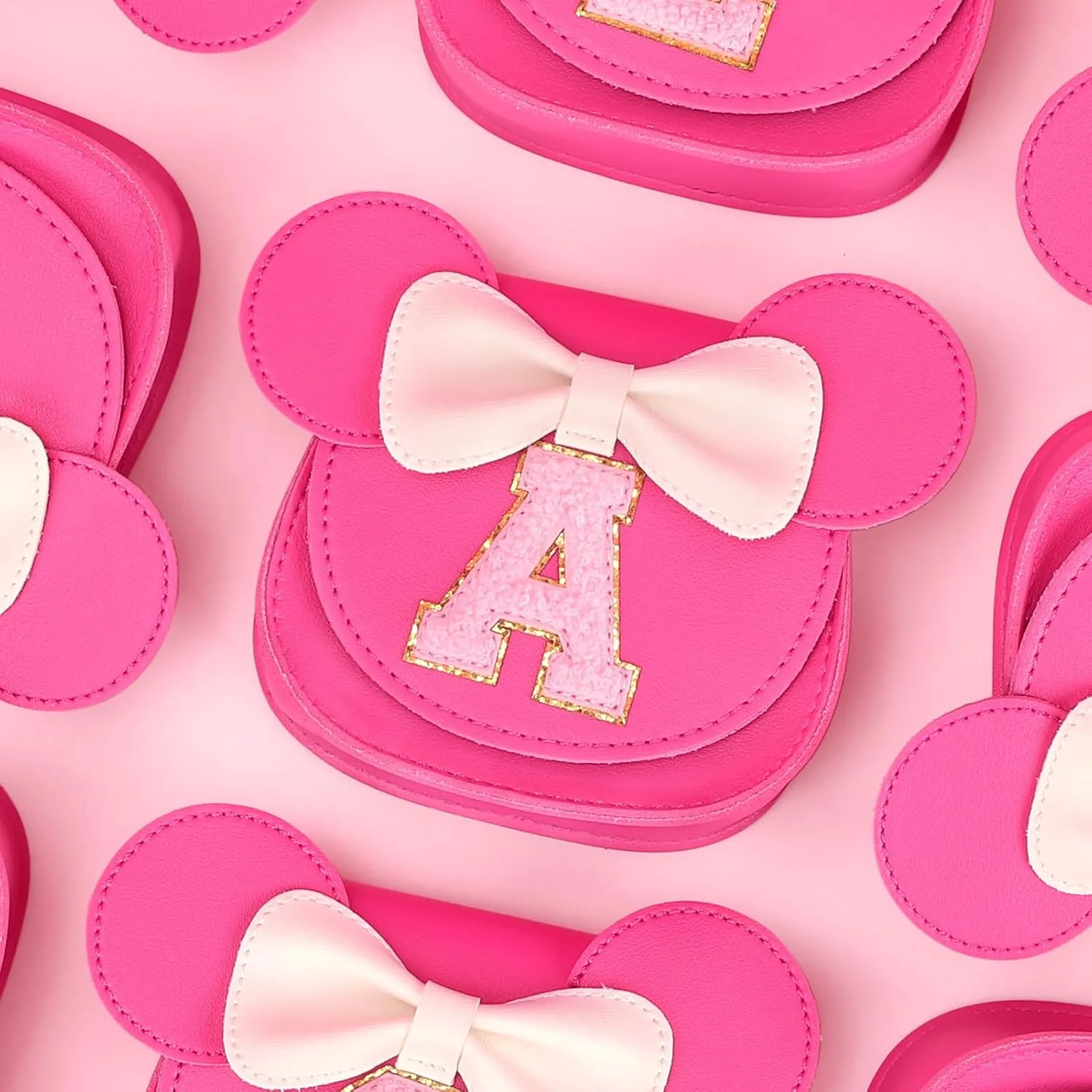 mibasies Toddler Purse Girl Gifts: Little Kids Gifts - Birthday Gifts for Girls 3-8 Mini Mouse Ears Bow Purse Hot Pink M